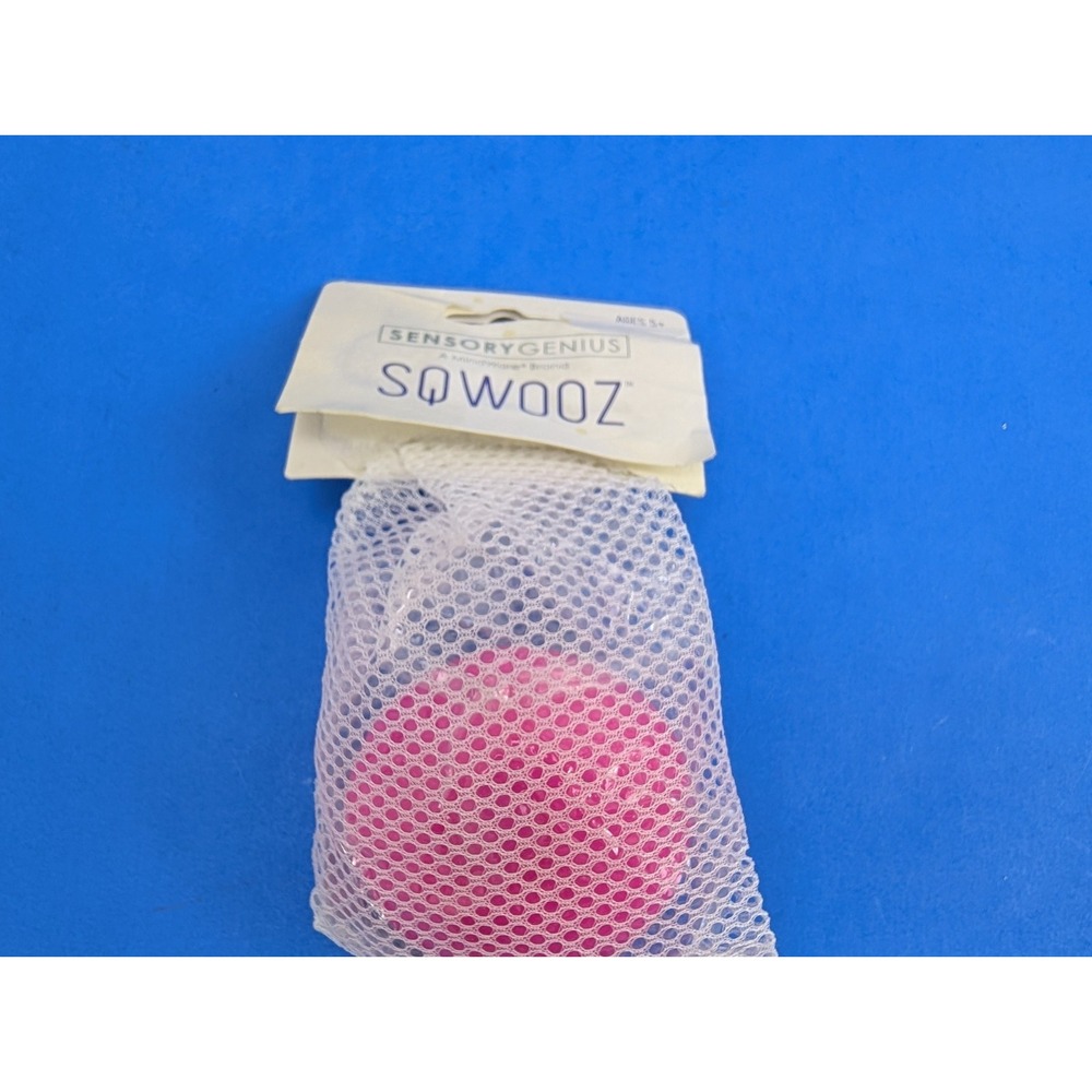 Sensory Genius Sqwooz Stress Ball Fiddle Sensory Toy Pink MindWare